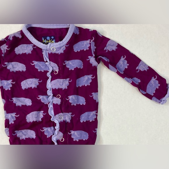 Baby Girls Newborn Size “Melody Musk Ox” Ruffle Civerall Kickee Brand - Picture 3 of 6